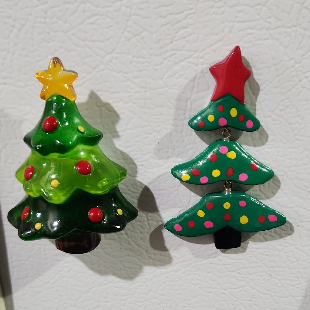 Festive Christmas Tree Magnet Set
